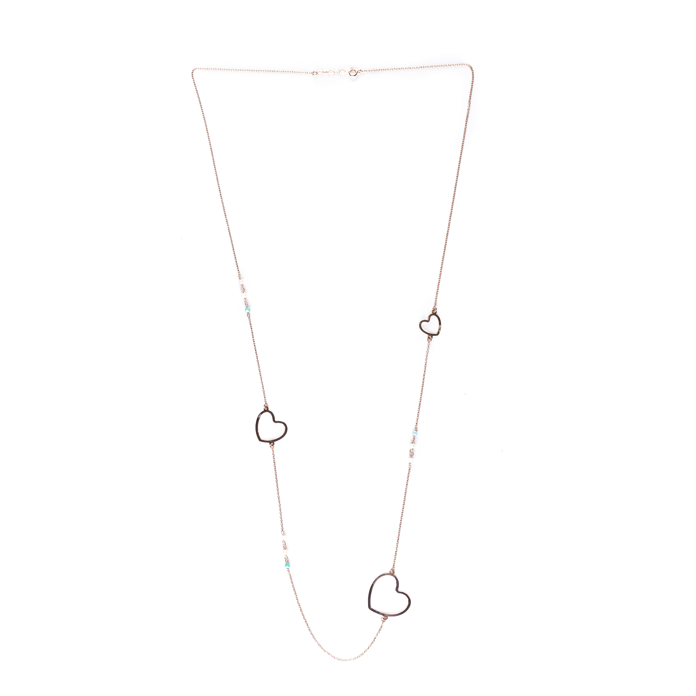 Collana in argento e oro rosa con