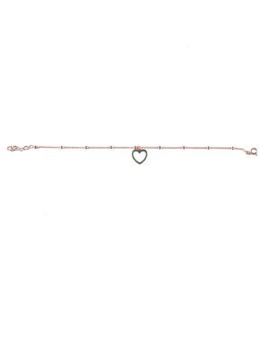 Bracciale-argento-oro-rosa-cuore