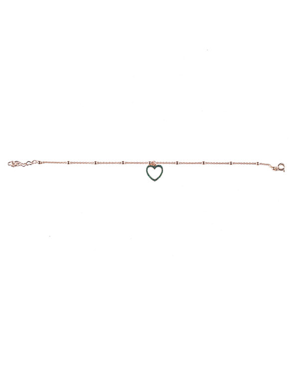 Bracciale-argento-oro-rosa-cuore